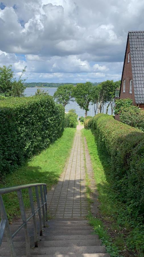 Ferienwohnung In Weisser Villa Am Kliff Flensburg Zewnętrze zdjęcie